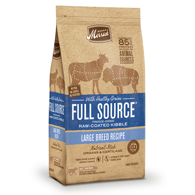 Merrick Full Source with Healthy Grains Raw-Coated Kibble Large Breed