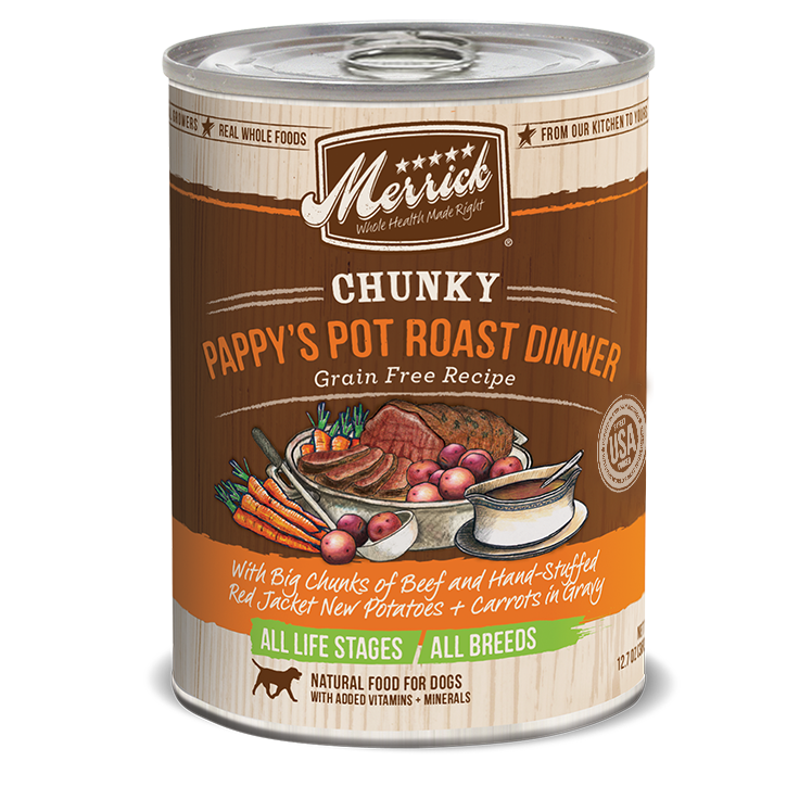 Merrick Chunky Pappy's Pot Roast Dinner Wet Dog Food