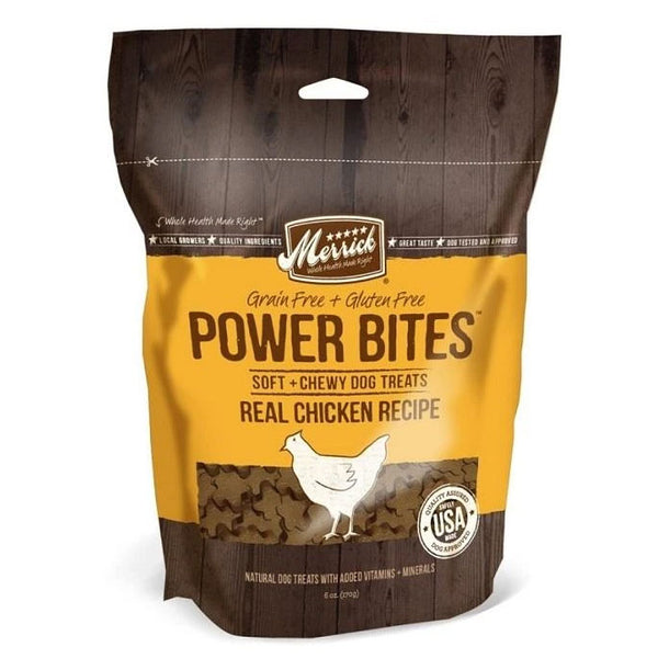 Merrick Power Bites Grain Free Chicken Recipe Dog Treats