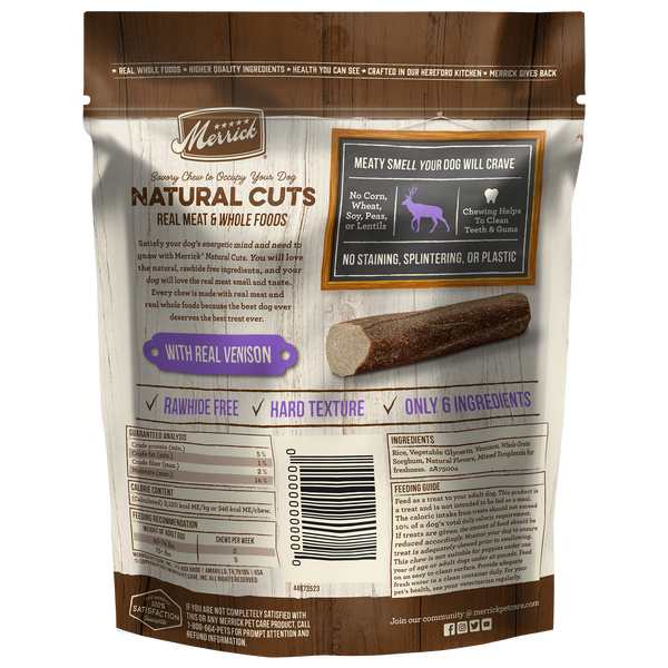 Merrick Natural Cuts with Real Venison Dog Chews