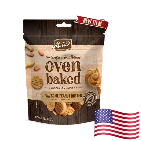 Merrick Oven Baked Paw'some Peanut Butter Dog Treats