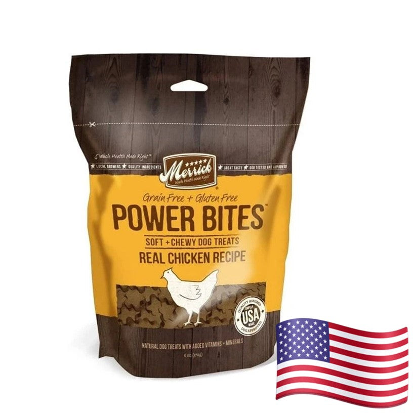 Merrick Power Bites Grain Free Chicken Recipe Dog Treats