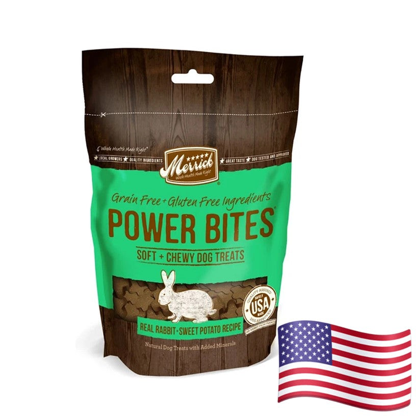 Merrick Power Bites Grain Free Rabbit Recipe Dog Treats