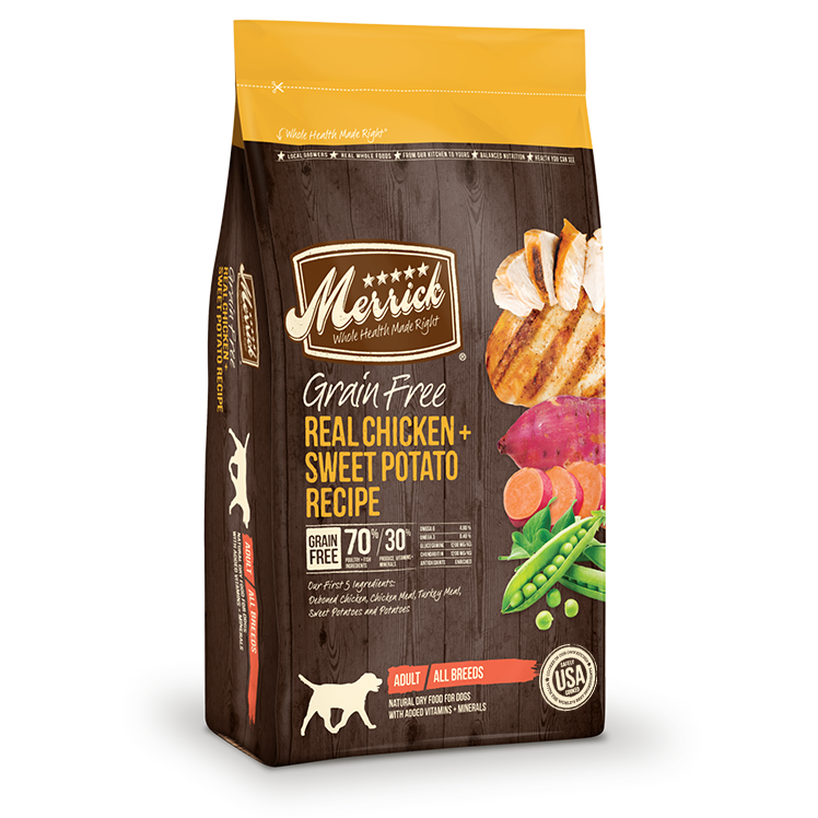 Merrick grain free chicken and sweet potato top