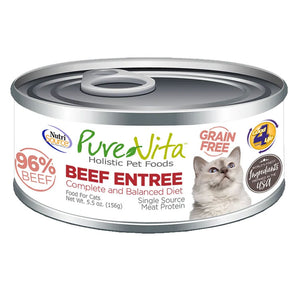 Nutrisource Pure Vita Grain Free Beef Entree Wet Cat Food