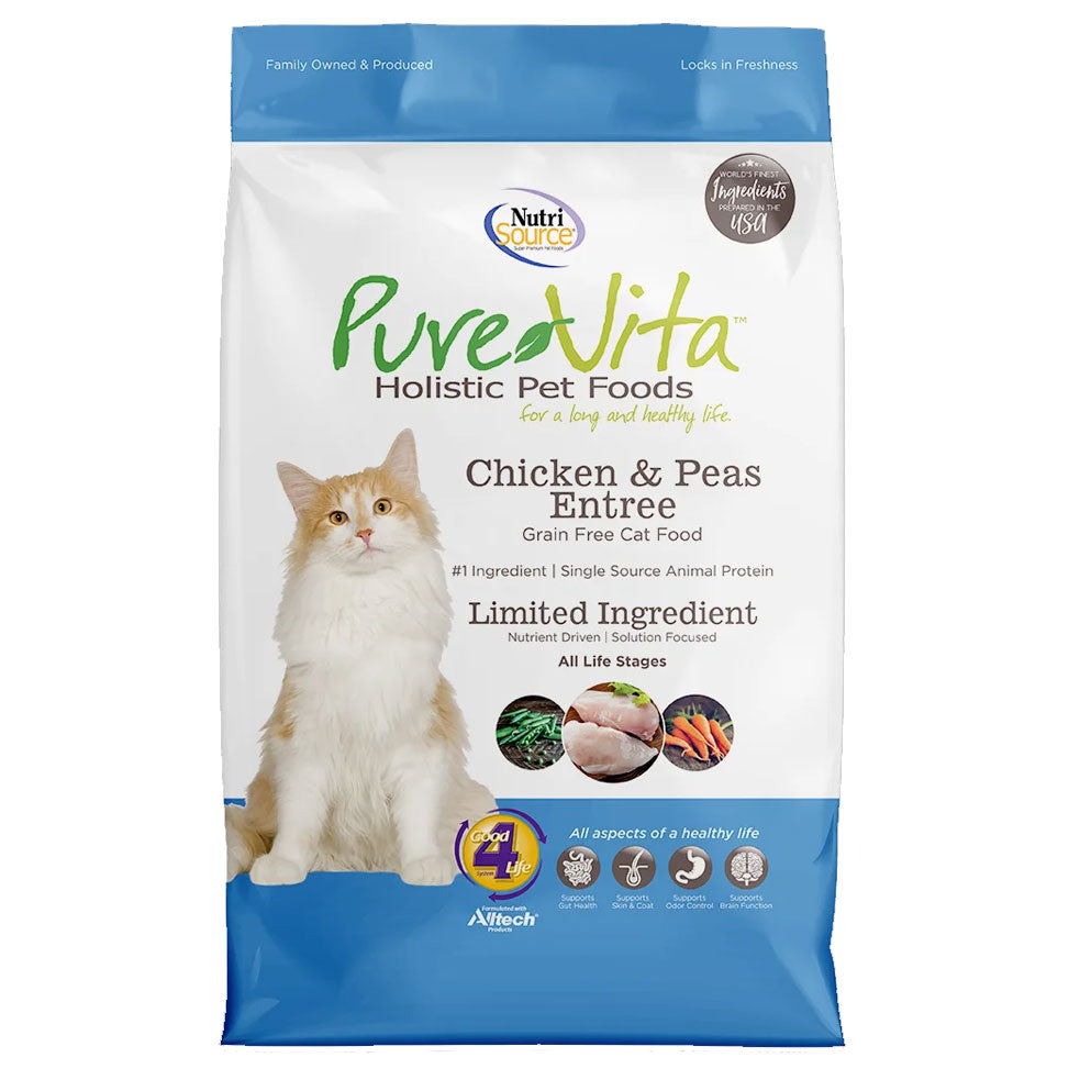 Nutrisource Pure Vita Grain Free Chicken & Peas Entree Dry Cat Food