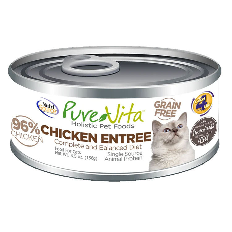 Nutrisource Pure Vita Grain Free Chicken Entree Wet Cat Food