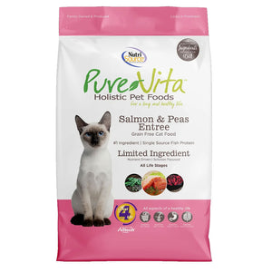 Nutrisource Pure Vita Grain Free Salmon & Peas Entree Dry Cat Food