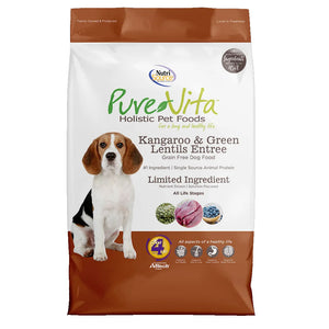 Nutrisource Pure Vita Kangaroo & Green Lentils Grain Free Entree Dry Dog Food