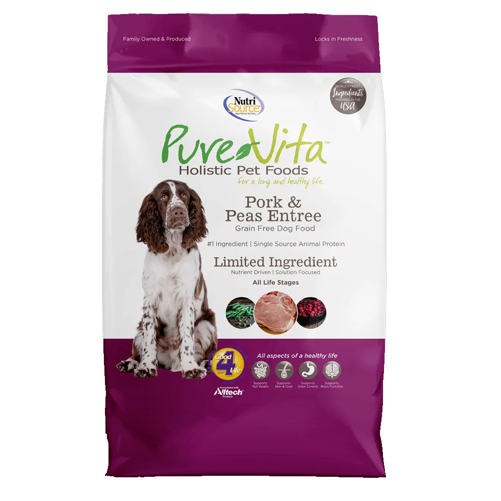 Nutrisource Pure Vita Pork & Peas Grain Free Entree Dry Dog Food