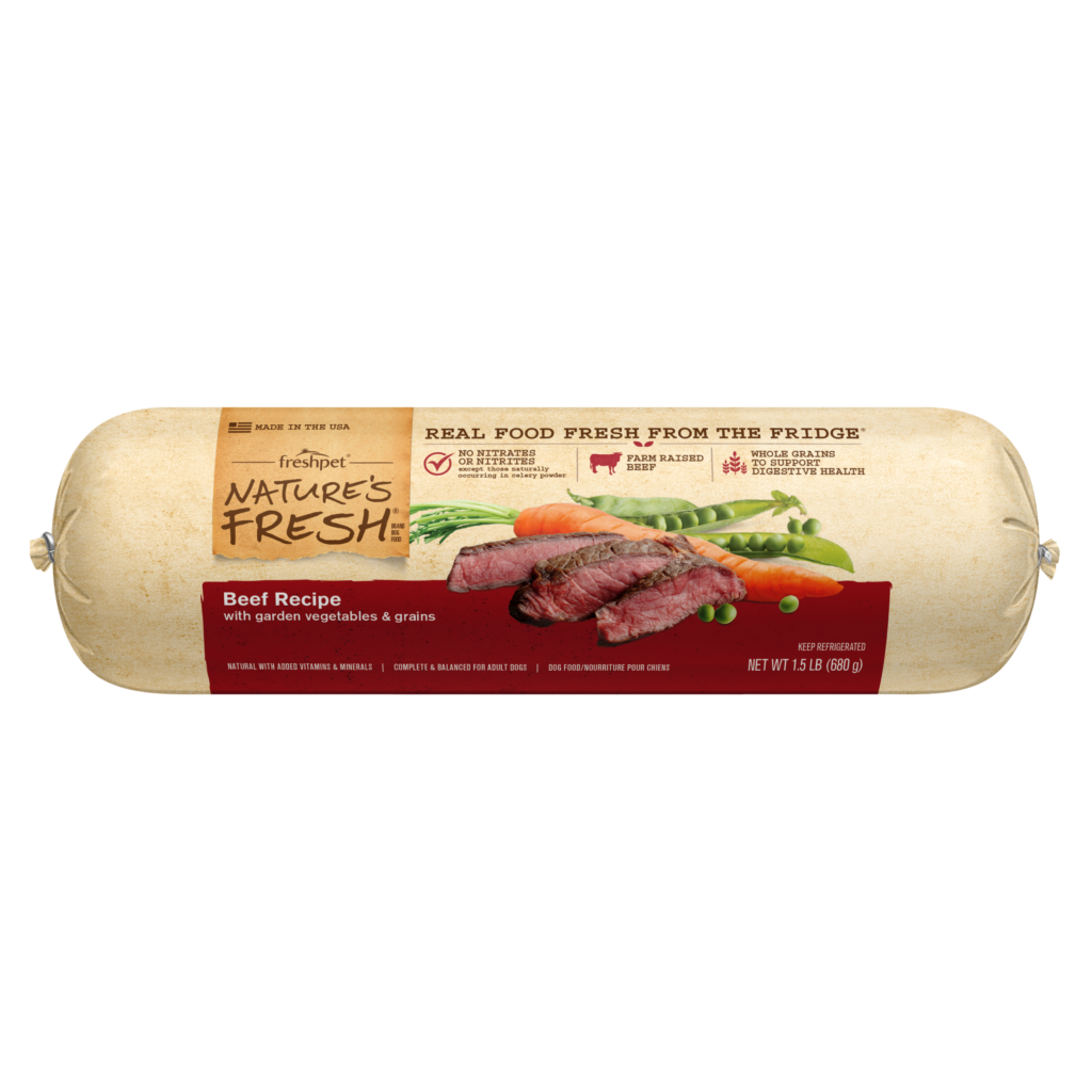 Freshpet Roll Nature's Fresh Beef with Garden Vegetables & Grains Refrigerated Dog Food