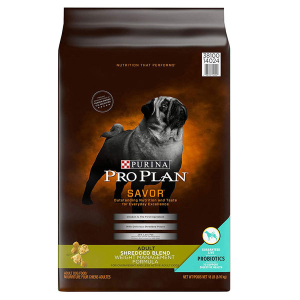 Pro Plan Adult Weight Management Shredded Blend Chicken & Rice Formula Dry Dog Food