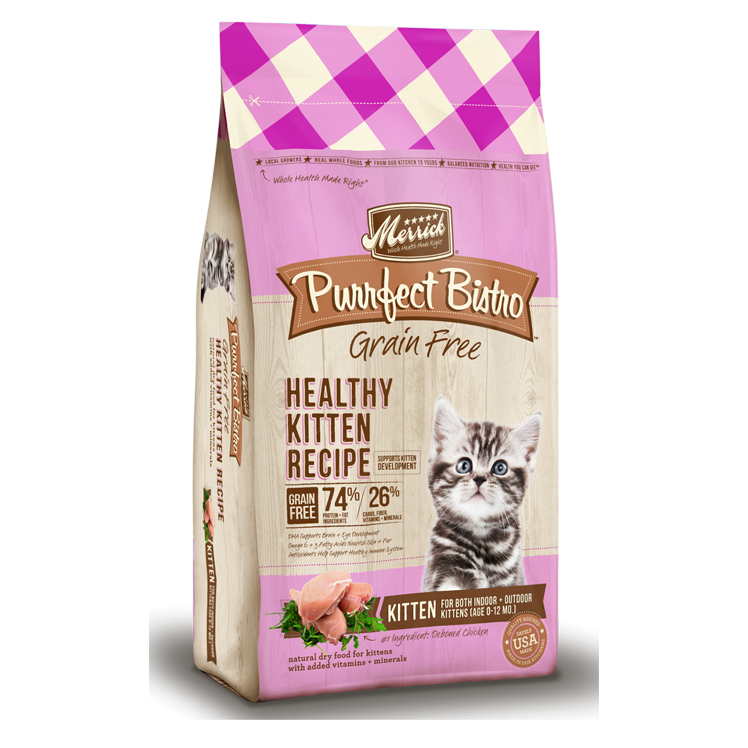 Merrick Purrfect Bistro Grain Free Healthy Kitten Recipe Dry Cat Food