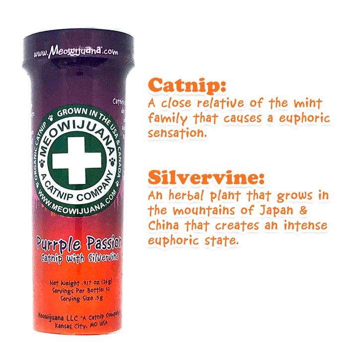 Meowijuana Purrple Passion Silvervine and Catnip Blend