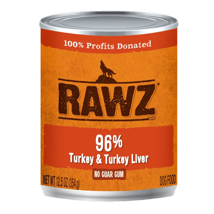 RAWZ 96% Turkey and Turkey Liver Wet Dog Food