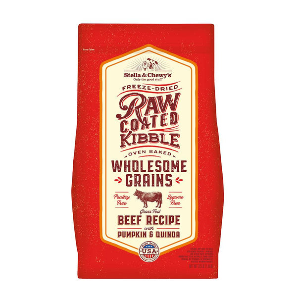 Stella & Chewy's Raw Coated Kibble with Grains Beef Recipe with Pumpkin & Quinoa Dry Dog Food