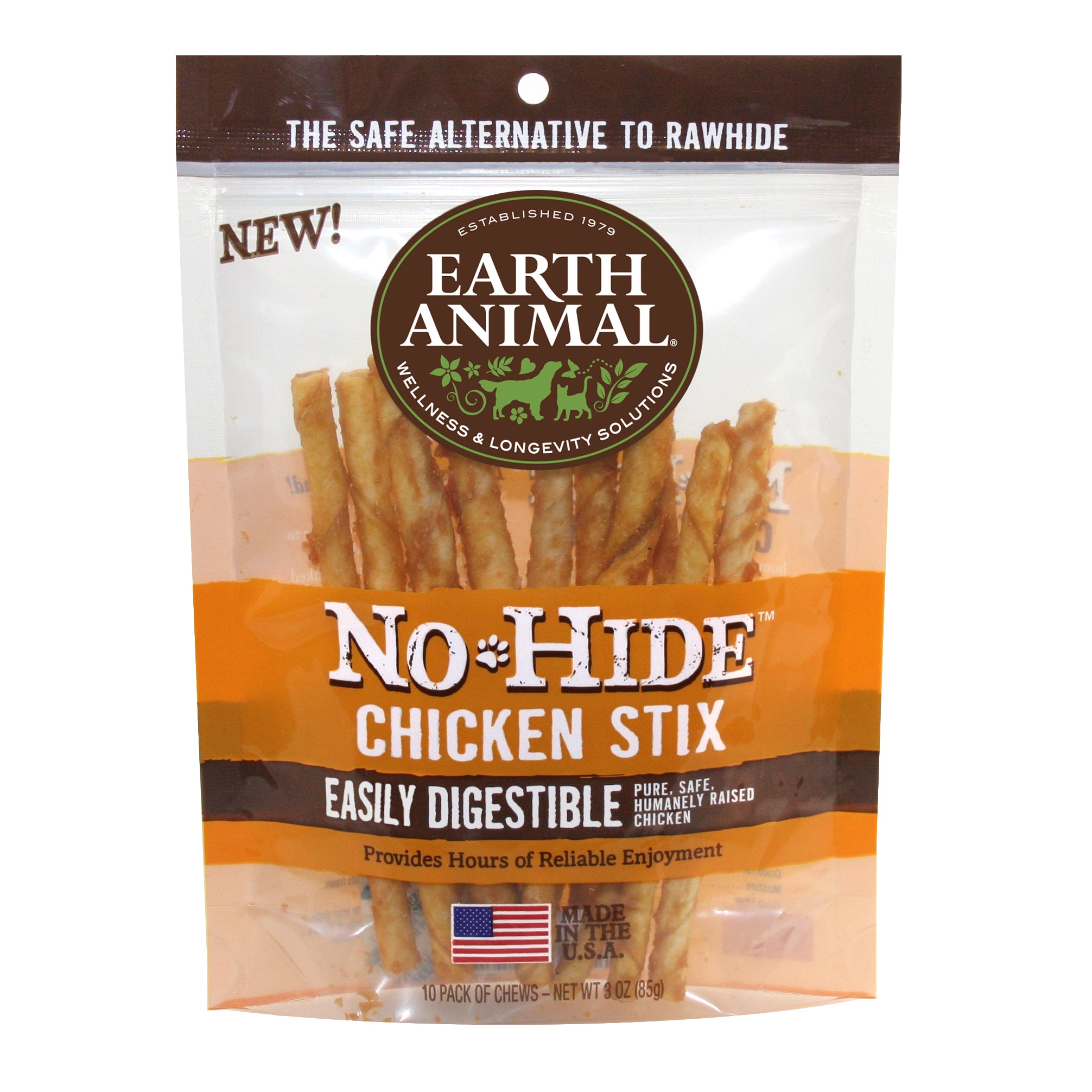 Earth Animal No-Hide Chicken Stix 10 pack