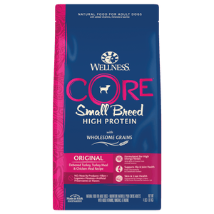 Wellness CORE Wholesome Grains Original Small Breed Turkey, Turkey Meal & Chicken Meal Recipe Dry Dog Food