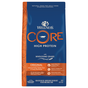 Wellness CORE Wholesome Grains Original Turkey, Chicken Meal & Turkey Meal Recipe Dry Dog Food