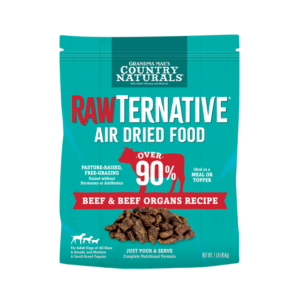 Grandma Mae's Country Naturals RawTernative Beef & Beef Organs Recipe Air Dried Dog Food