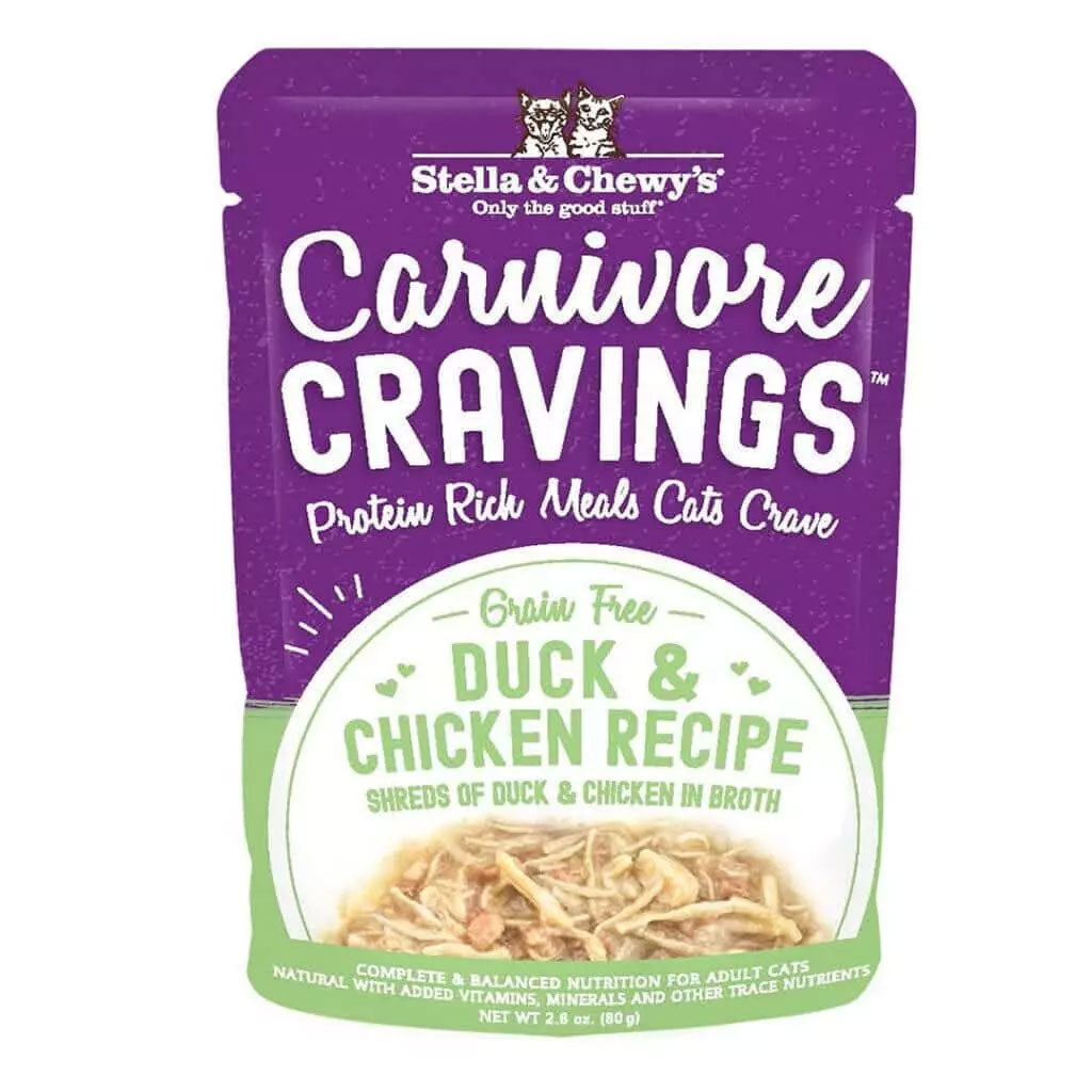 Stella & Chewy's Carnivore Cravings Duck & Chicken Shreds Recipe Wet Cat Food