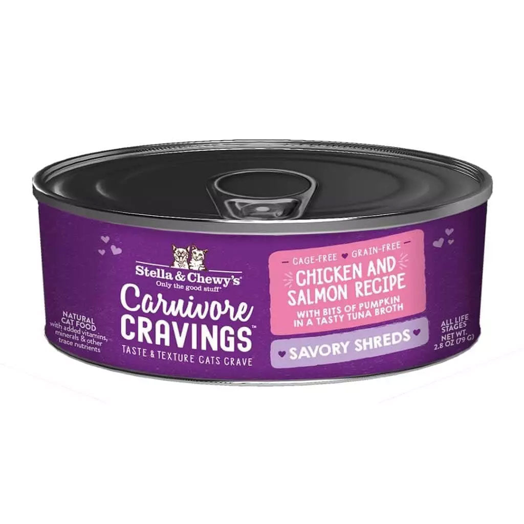 Stella & Chewy's Carnivore Cravings Savory Shreds Chicken & Salmon Recipe Wet Cat Food