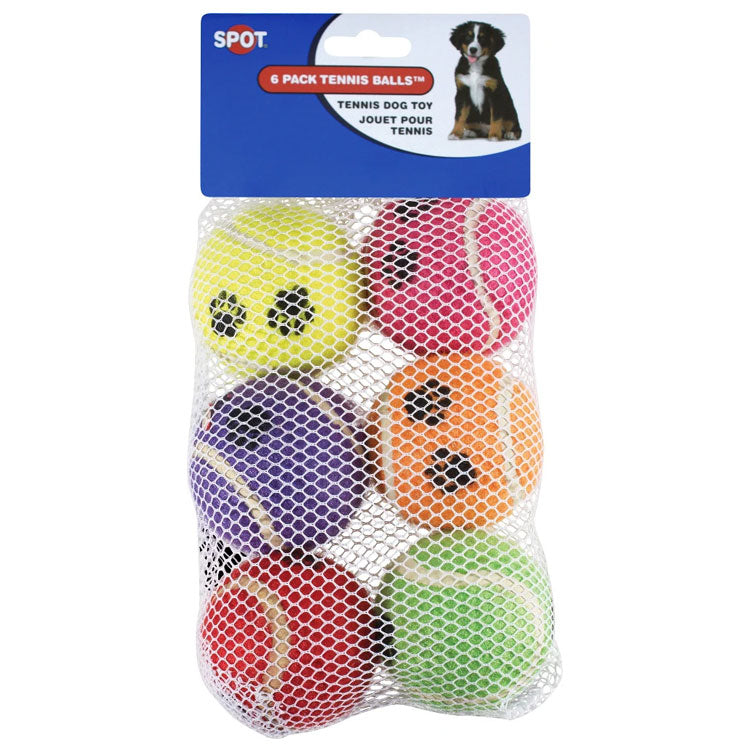 Spot Tennis Ball Value Pack Assorted Colors Dog Toy