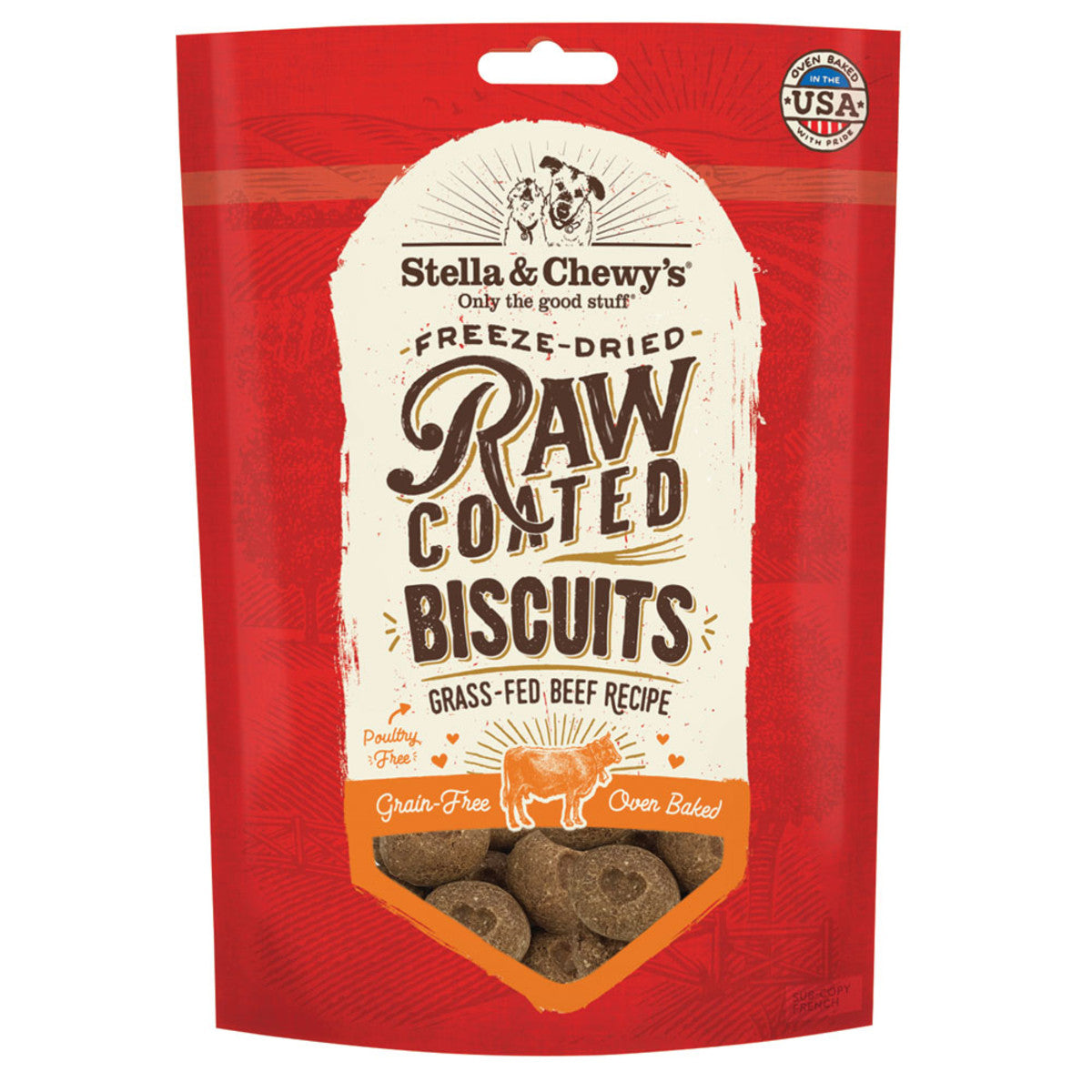 Stella & Chewy's Raw Coated Biscuits Grass-Fed Beef Dog Food