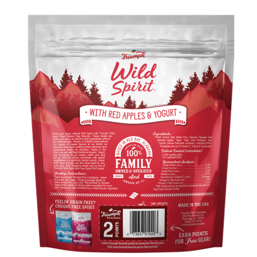 Triumph Wild Spirit Small Batch Oven Baked Biscuits with Red Apples and Yogurt Dog Treats