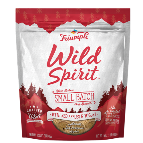 Triumph Wild Spirit Small Batch Oven Baked Biscuits with Red Apples and Yogurt Dog Treats
