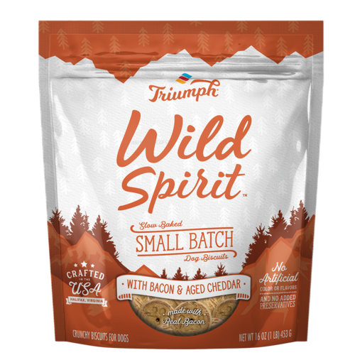 Triumph Wild Spirit Small Batch Oven Baked Biscuits with Bacon and Aged Cheddar Dog Treats