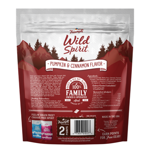 Triumph Wild Spirit Small Batch Oven Baked Biscuits with Pumpkin and Cinnamon Dog Treats