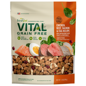 Freshpet Vital Complete Meal Grain Free Chicken, Beef, Salmon & Egg Refrigerated Dog Food