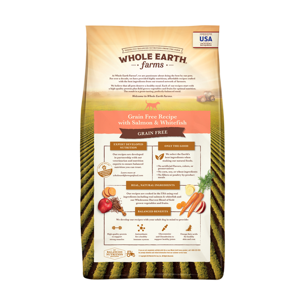 Whole Earth Farms Grain Free Recipe with Salmon and Whitefish Dry Dog Food
