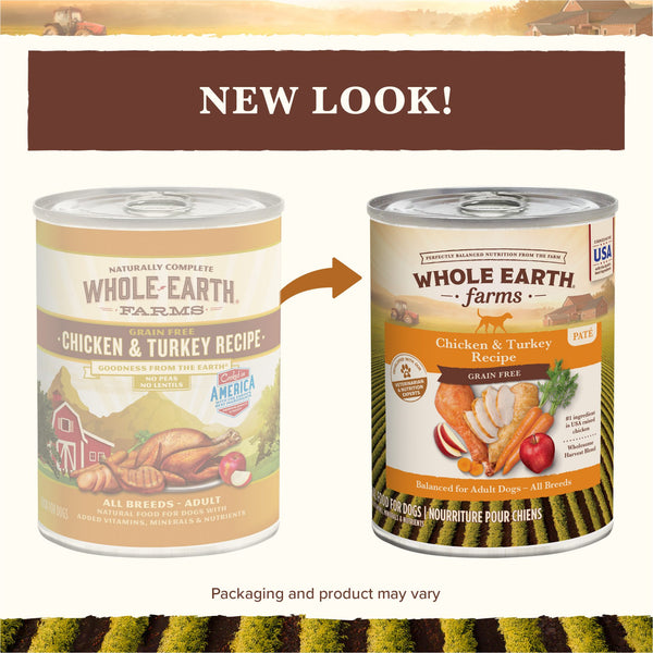Whole Earth Farms Grain Free Chicken and Turkey Recipe Wet Dog Food