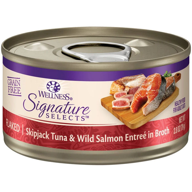 Wellness Signature Selects Flaked Tuna & Salmon in Broth Wet Cat Food