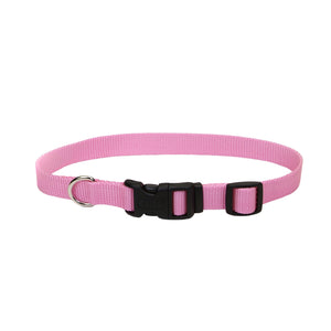 Coastal Adjustable Nylon Collar with Tuff Buckle Medium Pink