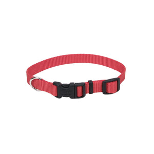 Coastal Adjustable Nylon Collar with Tuff Buckle Medium Red