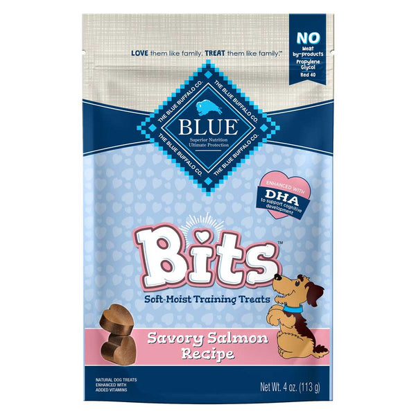 Blue Buffalo Bits Savory Salmon Natural Soft-Moist Training Dog Treats