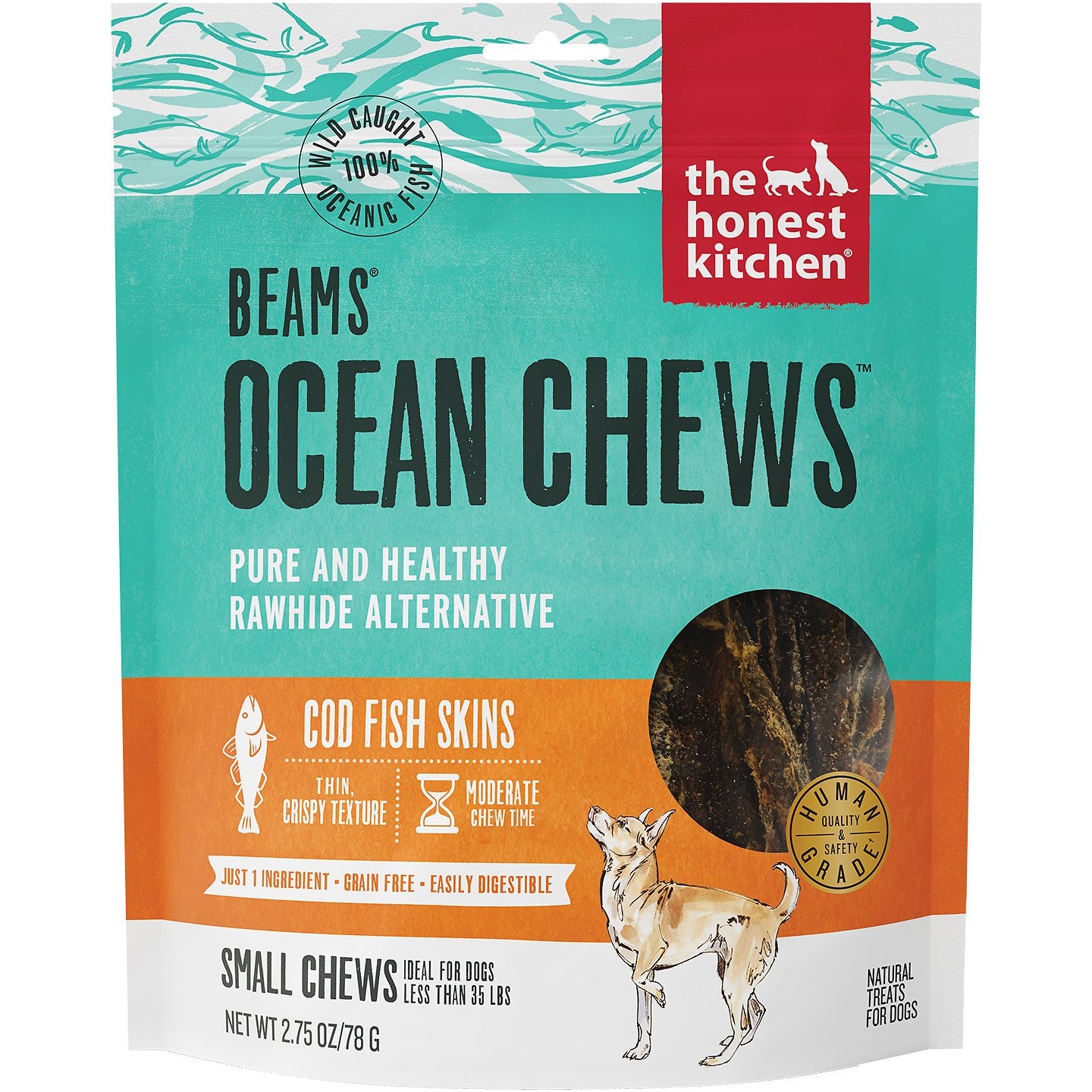 Honest Kitchen Beams Ocean Chews Cod Fish Skins Free NJ Local Delivery TheHungryPuppy