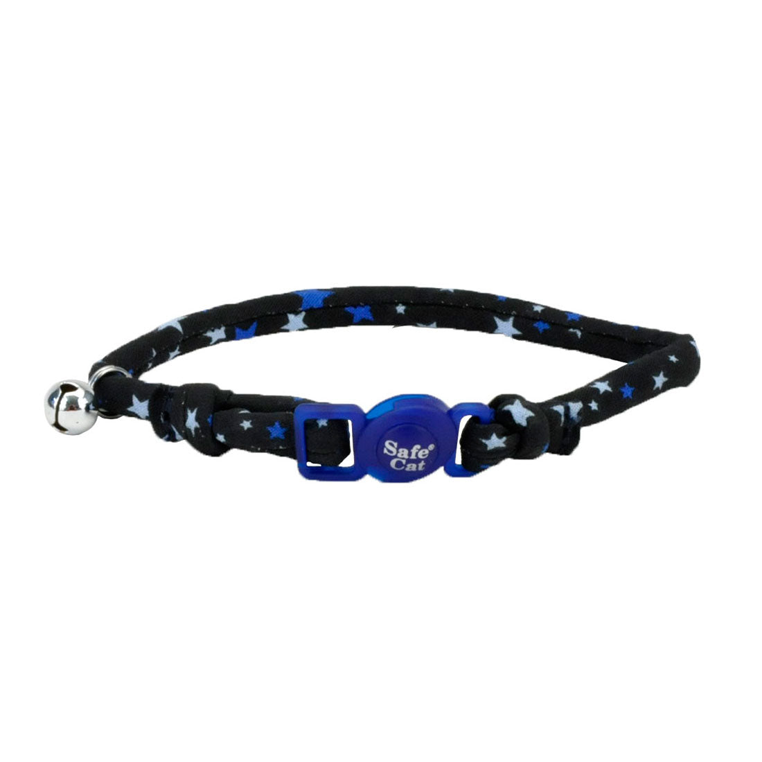 Coastal Safe Cat Round Blue Stars Fashion Collar for Cats