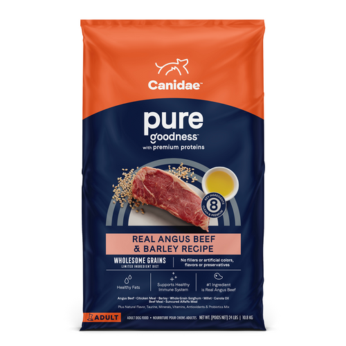 Canidae PURE with Wholesome Grains, Limited Ingredient Dry Dog Food, Beef and Barley