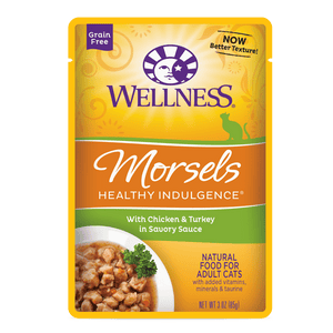 Wellness Healthy Indulgence Morsels with Chicken Turkey in Savory Sa