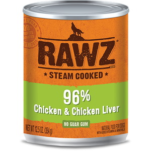 RAWZ 96% Chicken and Chicken Liver Wet Dog Food