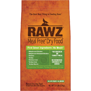 RAWZ Meal Free Dehydrated Chicken, Turkey, and Chicken Liver Dry Dog Food