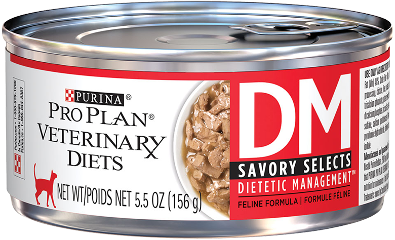 Purina Pro Plan Veterinary Diets DM Dietetic Management Savory Selects Wet Cat Food