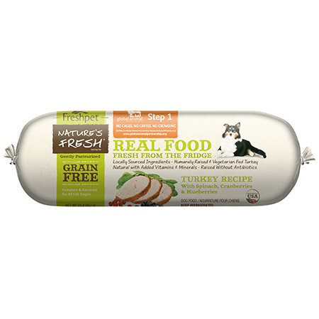 Freshpet 1 lb. Roll Nature's Fresh Grain Free Turkey, Spinach, Cranberry & Blueberry