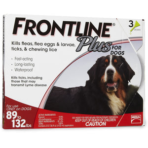 Frontline Plus for Dogs 89-132 lb. 3 month