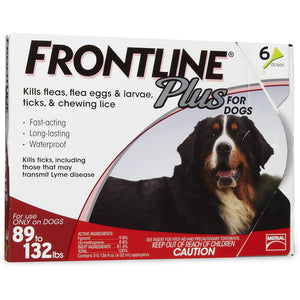 Frontline Plus for Dogs 89-132 lb. 6 month