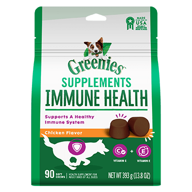 Greenies Supplements Immune Health Chicken Flavor Soft Chews for Dogs